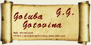 Goluba Gotovina vizit kartica